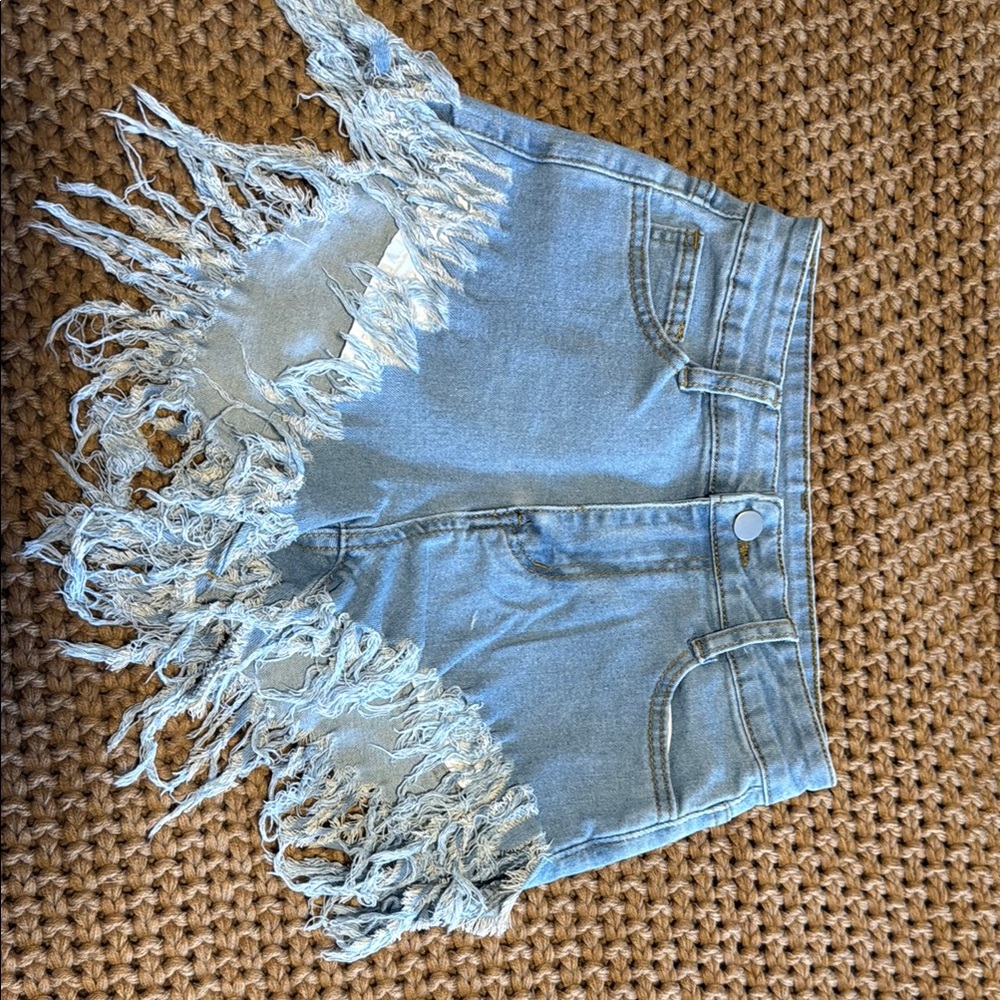 Frayed Denim Shorts